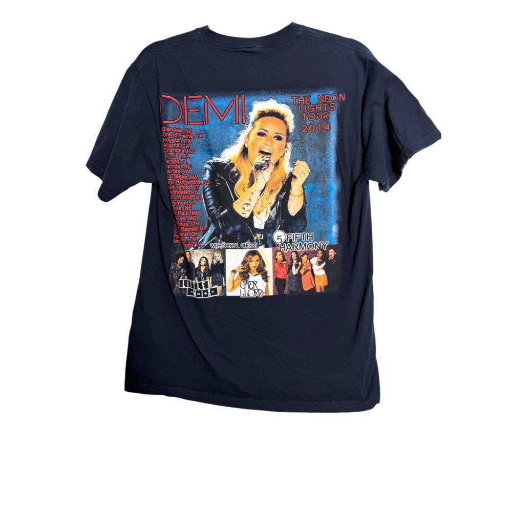 Demi Lovato Cher Lloyd Fifth Harmony Little Mix 2014 Concert Tour Tee Medium